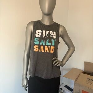 Gray Graphic Tank Top